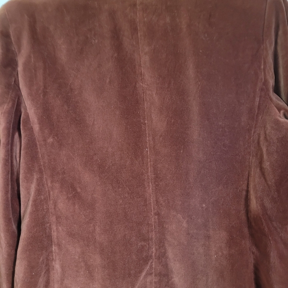 Vintage Silver Unicorn Burnt Orange/Brown Faux Suede Women’s Blazer Sz 13 Button - Picture 15 of 16